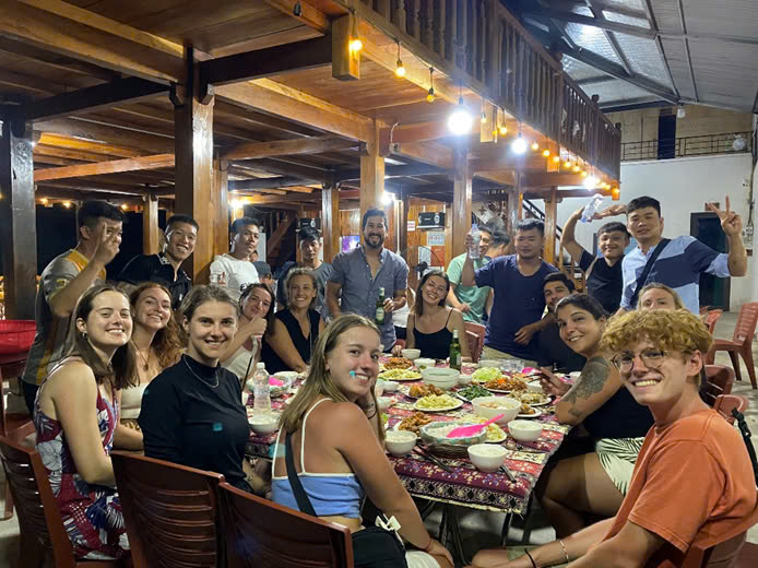 Family dinner together at Homesay