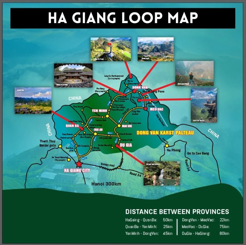 ha giang loop map detail